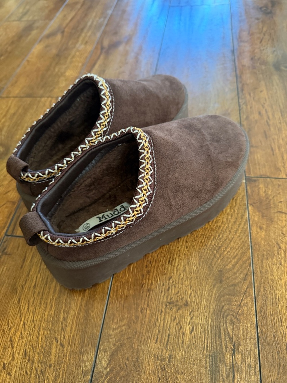 Mudd Brown Platform Slip-On Shoes
